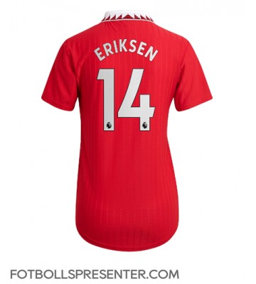 Manchester United Christian Eriksen #14 Hemma Matchtröja Dam 2022-23 Kortärmad